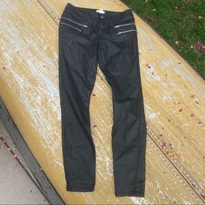 Faux Leather Black Jeans